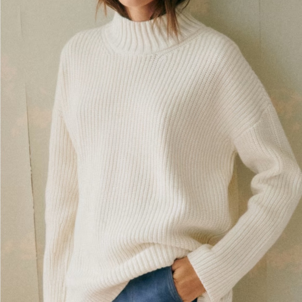 Emilia jumper White Turtleneck Sweater Sézane size M